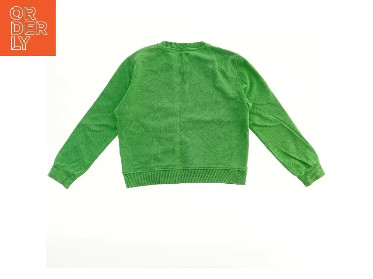 Billede 1 - Grøn sweatshirt med tryk fra Mads Nørgaard (str. 140)