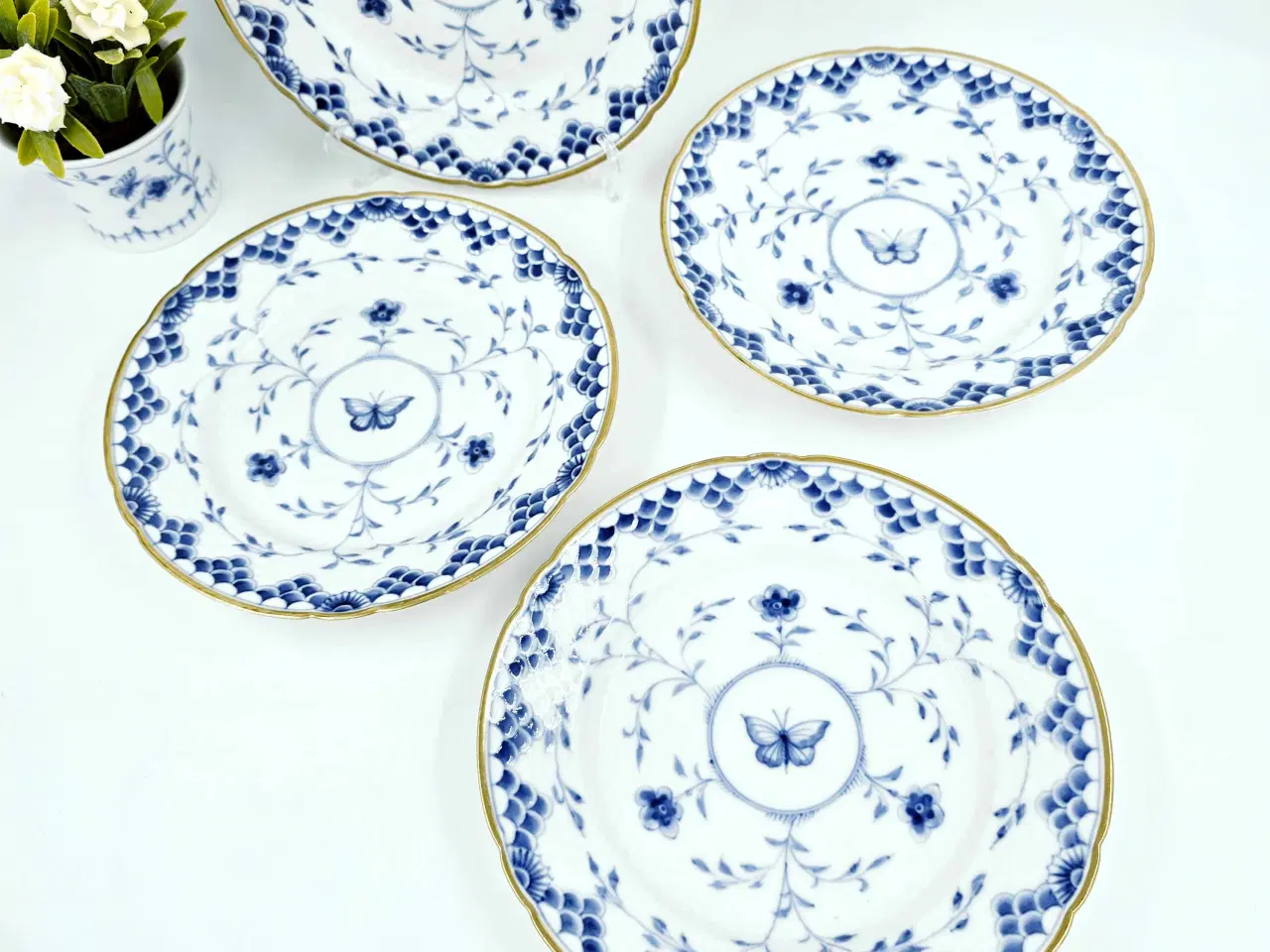Billede 5 - Dickens Sommerfugl Frokosttallerken Porcelæn 