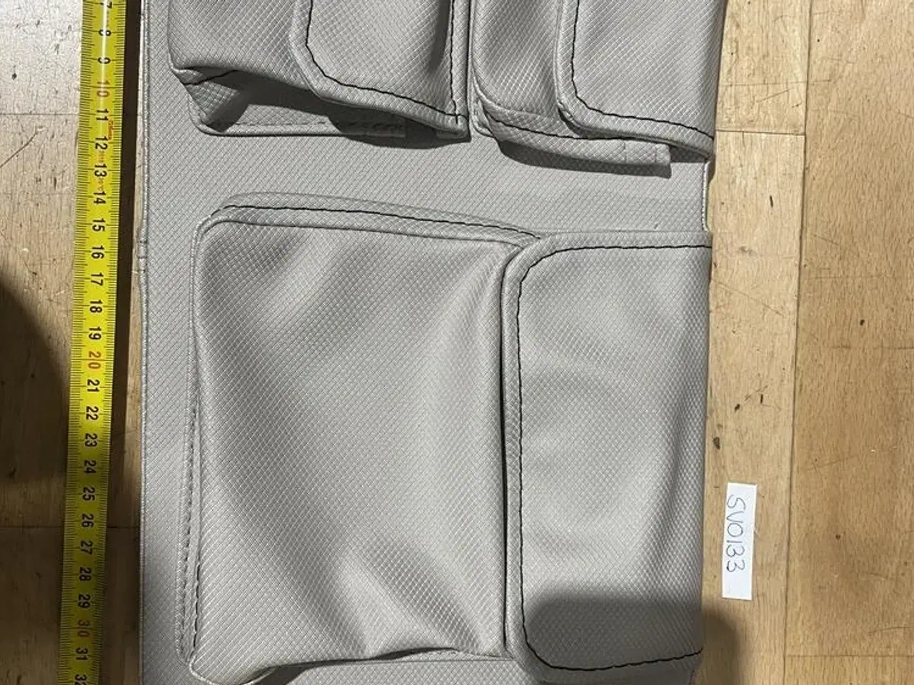 Billede 1 - Opbevaringslomme til båd – Lys Grå – Large – Velcro-montering