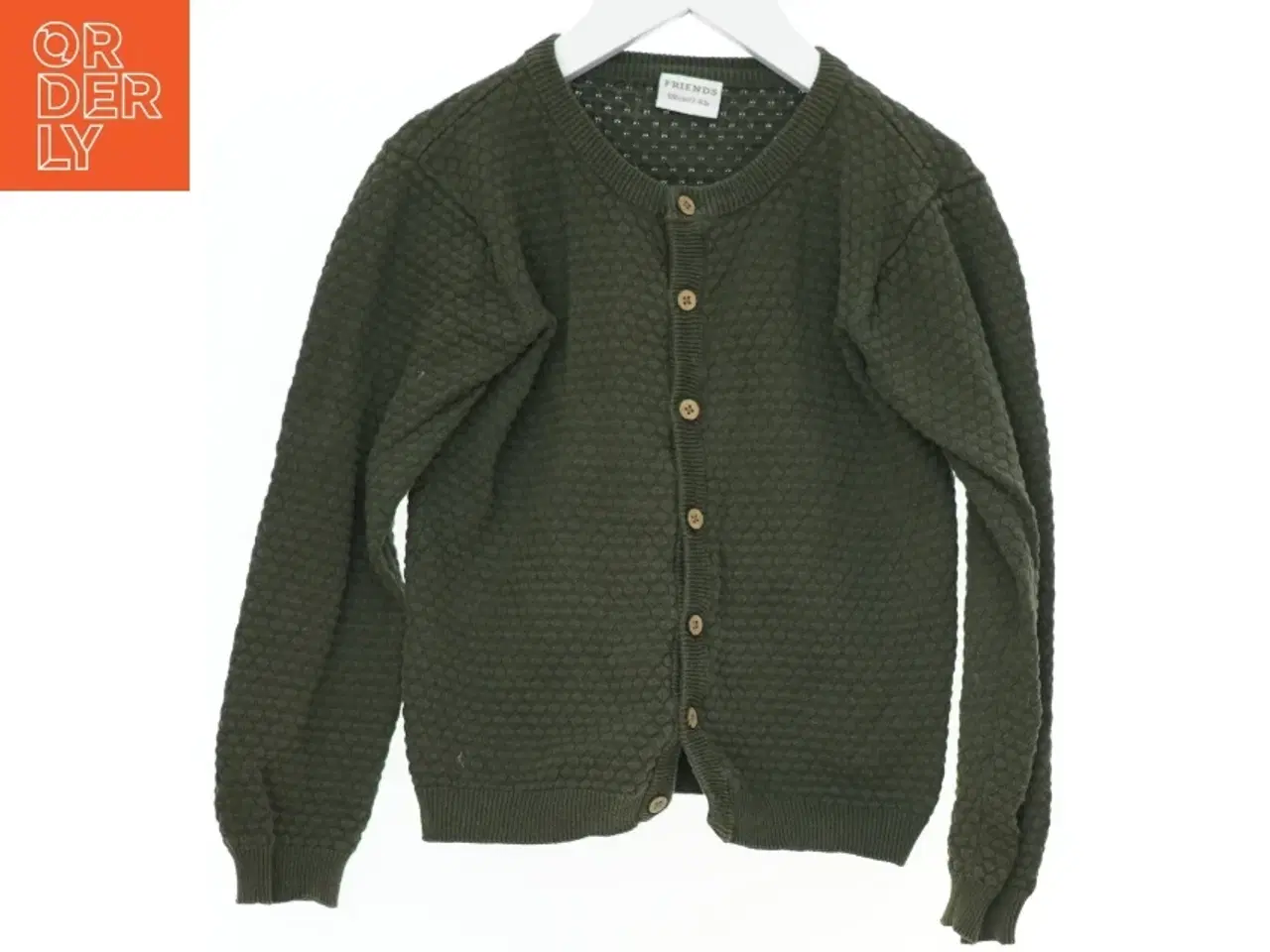 Billede 1 - Grøn cardigan med knapper fra Friends (str. 128)