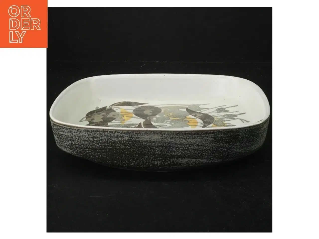 Billede 3 - Vintage sort og hvid keramikfad 964-3774 fra Royal Copenhagen (str. 21,5 cm)