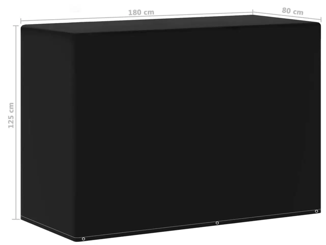 Billede 5 - Havemøbelovertræk til gasgrill 6 snørehuller 180x80x125 cm