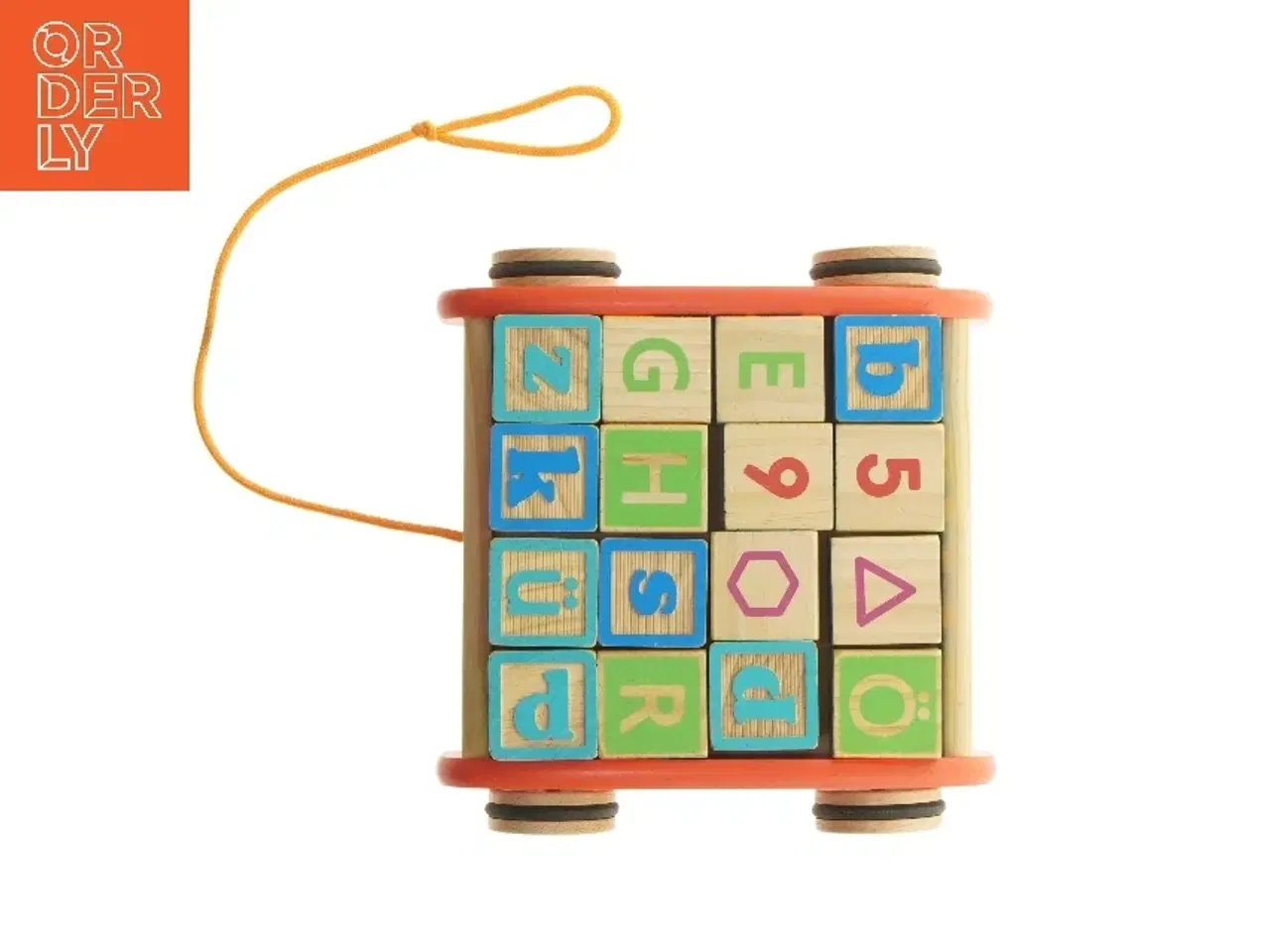 Billede 4 - Trækvogn med farverige klodser