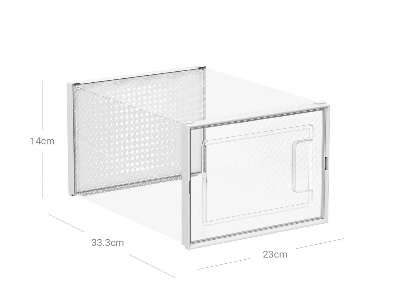 Billede 7 - Opbevaringsbokse til sko 18 stk. stabelbare, gennemsigtige med frontlåge, sammenklappelige, passer op til UK str. 10,5 – hvid/transparent