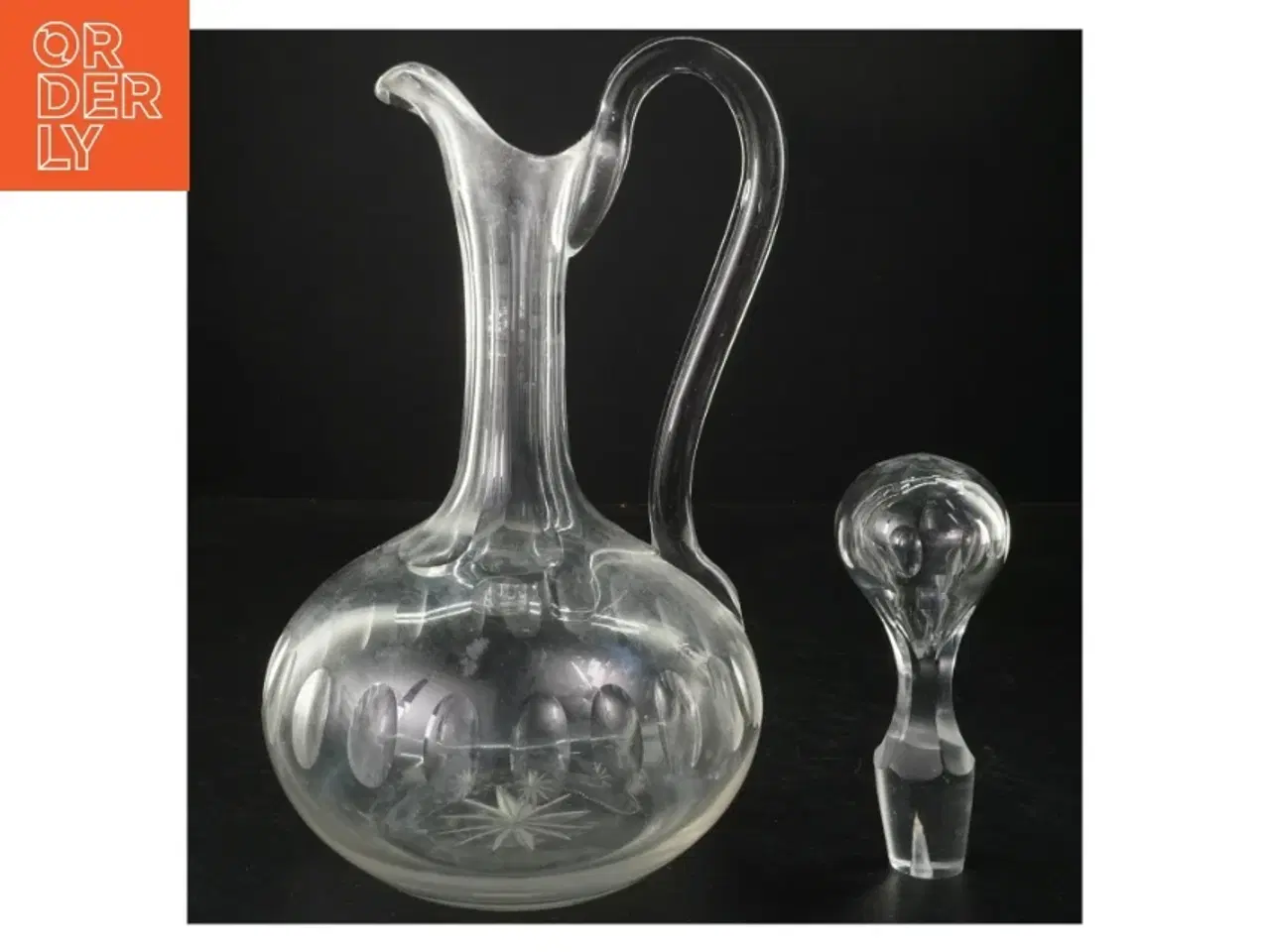 Billede 1 - Glashane kande (str. 24 cm uden låg. 15 cm i diameter)