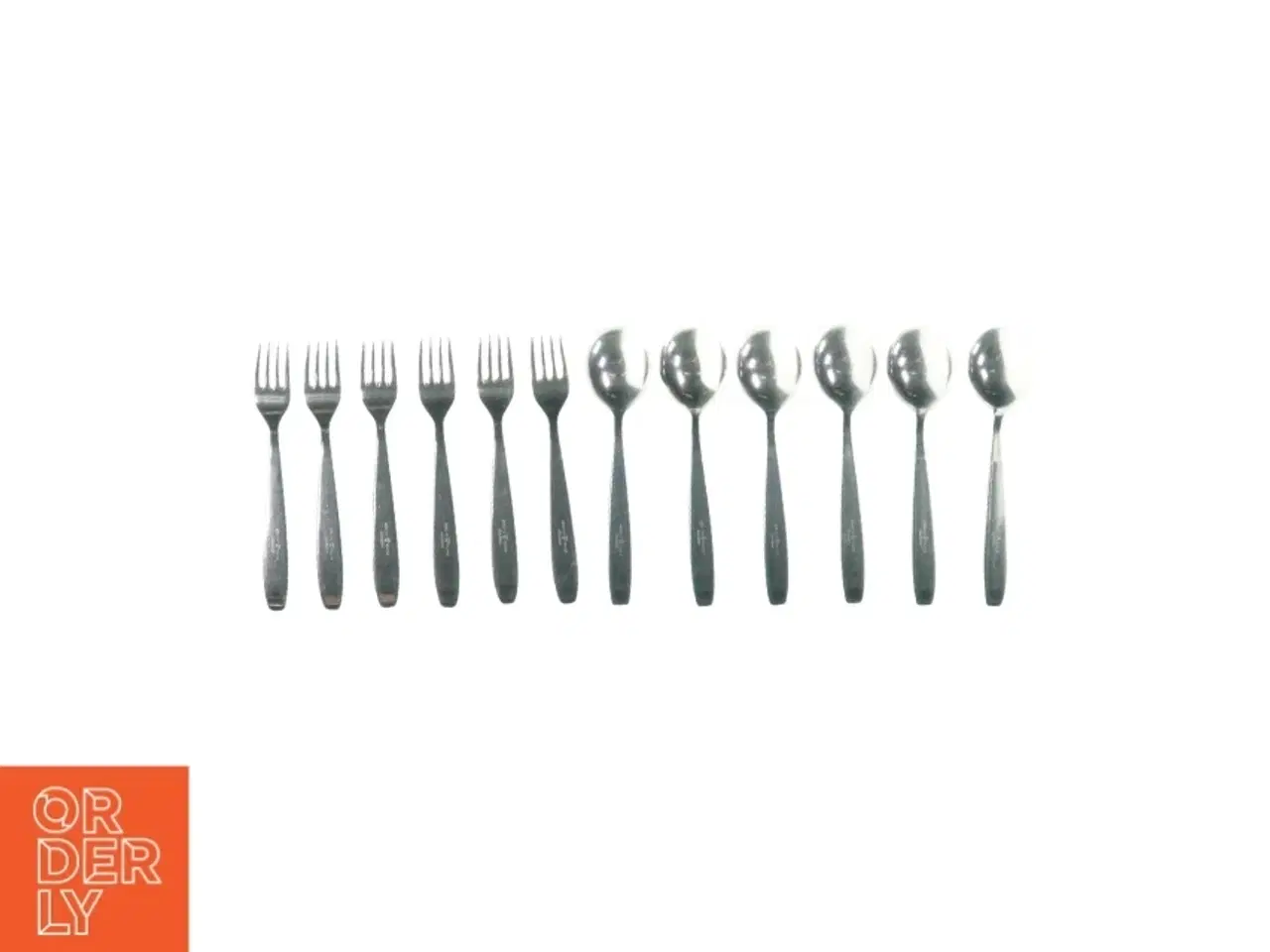 Billede 2 - Bestiksæt (6 gafler og 6 skeer) fra Ukendt (str. L:20cm)