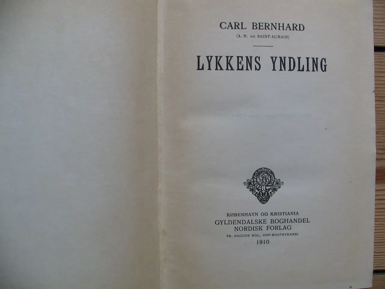 Billede 3 - Carl Bernhard. Lykkens Yndling. fra 1910