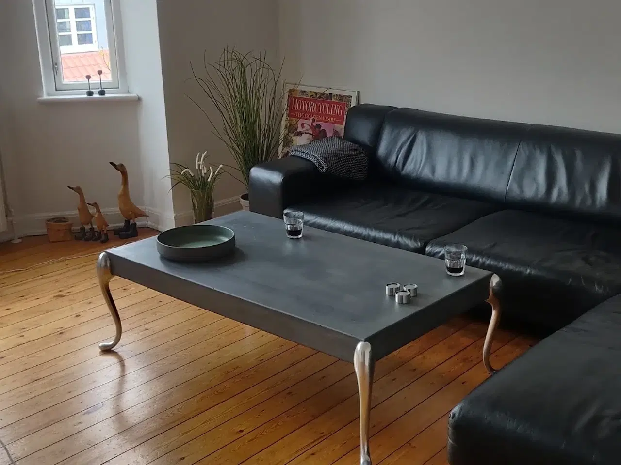 Billede 1 - Lædersofa med chaiselong