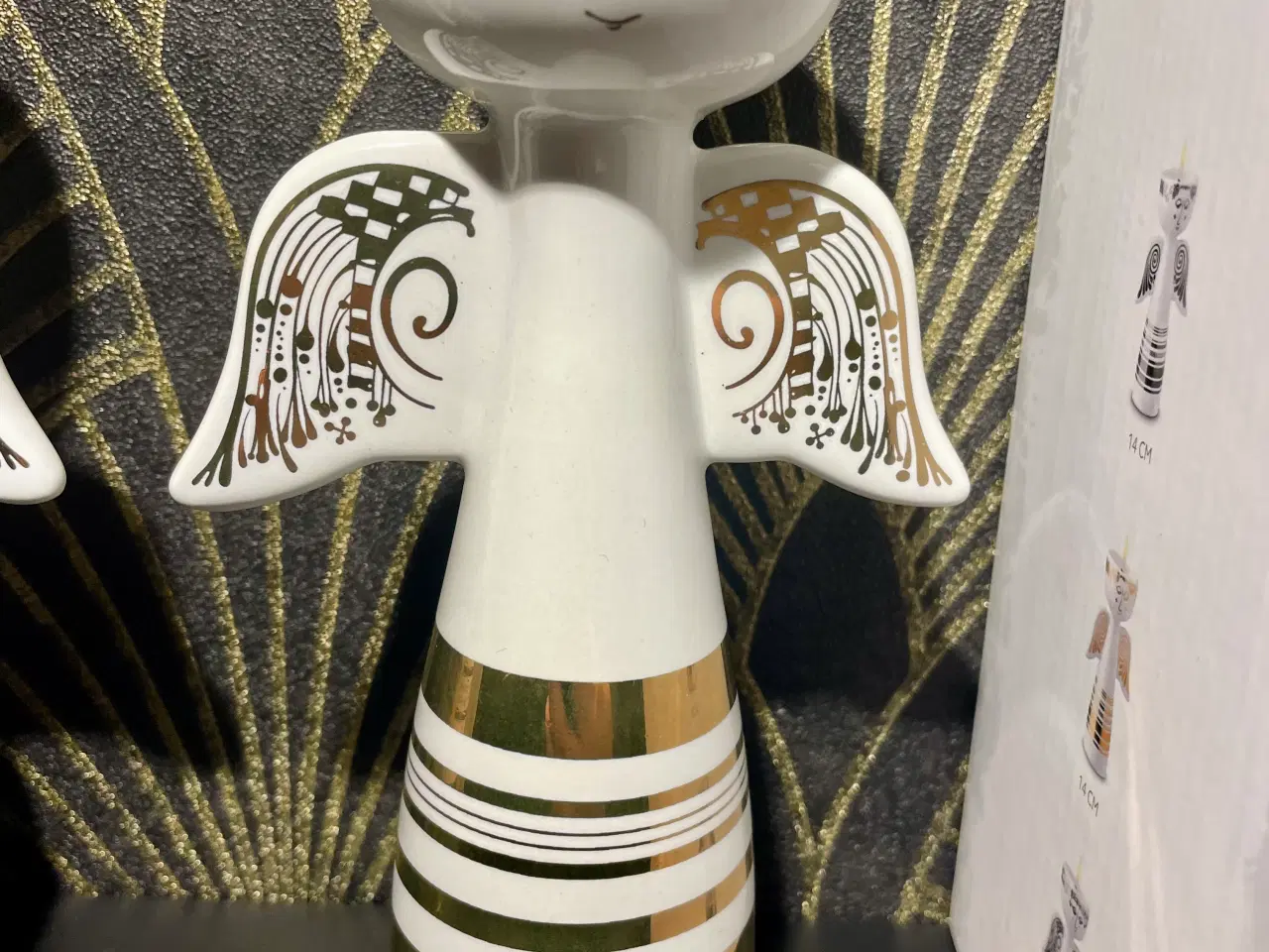 Billede 6 - Bjørn Wiinblad engle 2stk. hvid og guld