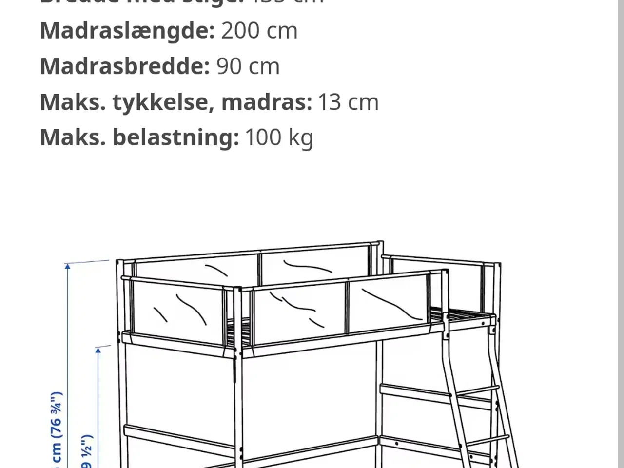 Billede 2 - Højseng fra IKEA 