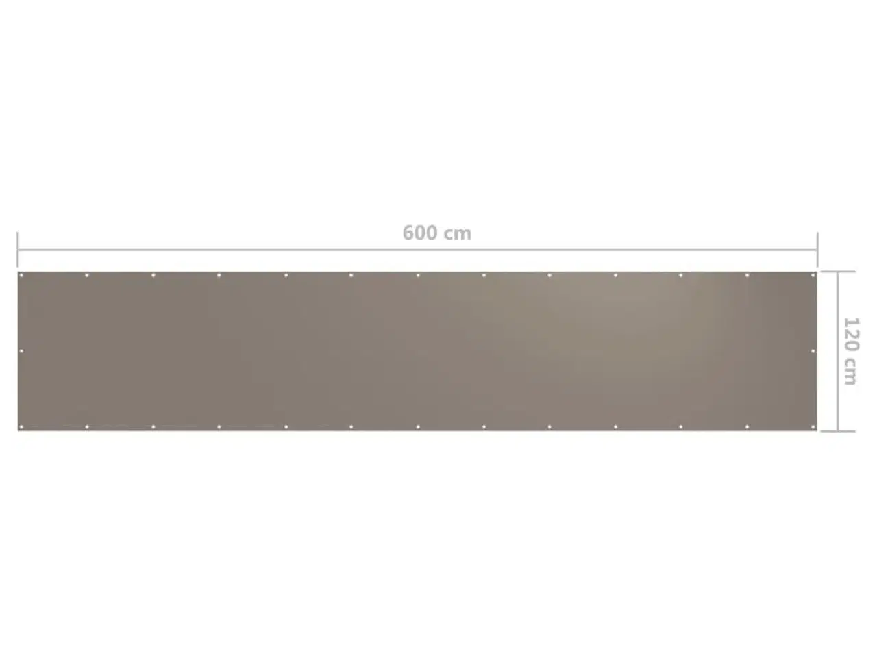 Billede 5 - Altanafskærmning 120x600 cm oxfordstof gråbrun