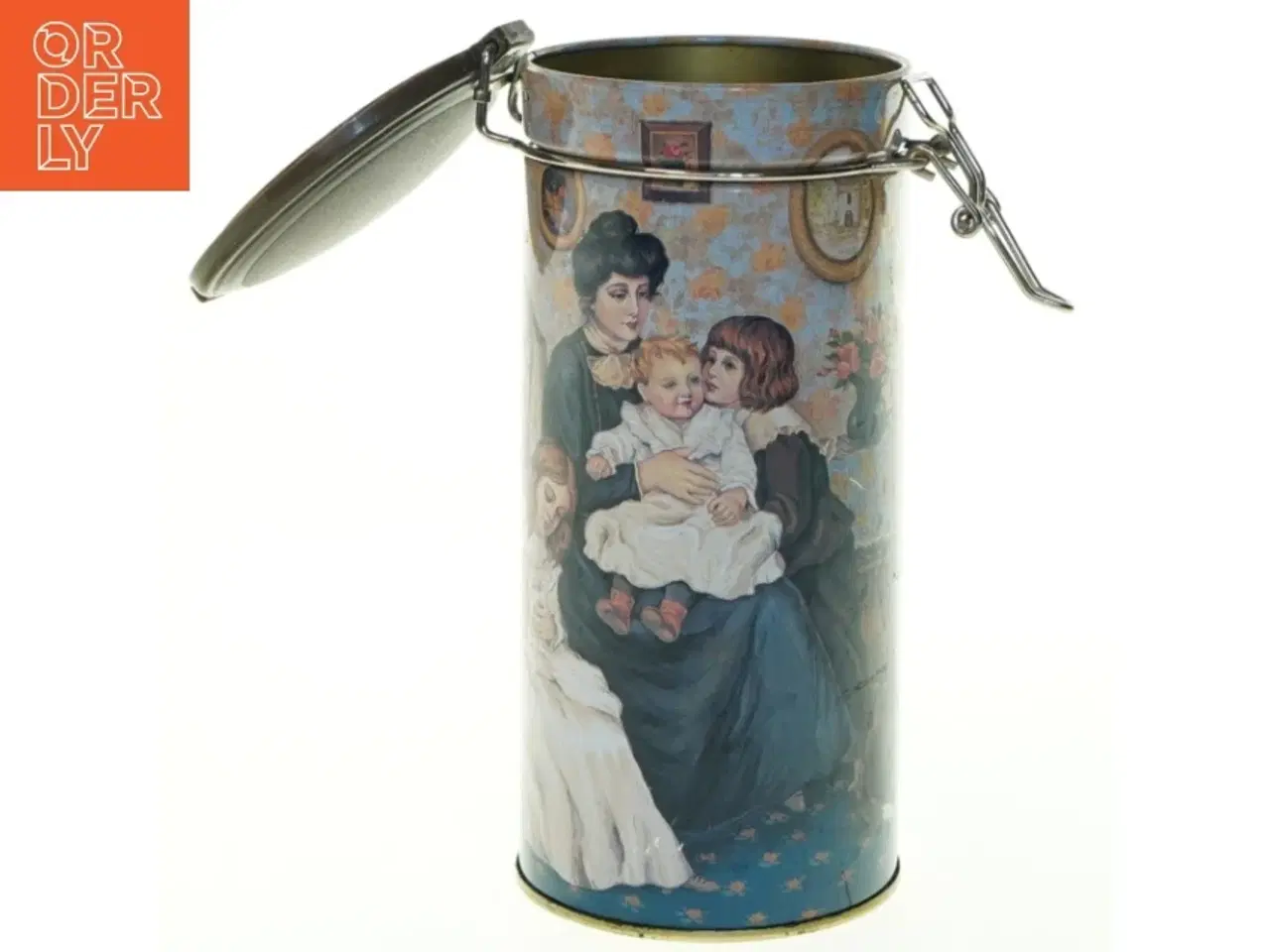 Billede 6 - Dekorativ vintage dåse med låg (str. 18x8,5 cm)