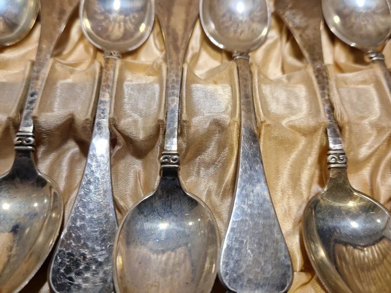 Billede 2 - 12 stk. Brernstoff teskeer, 3 tårnet