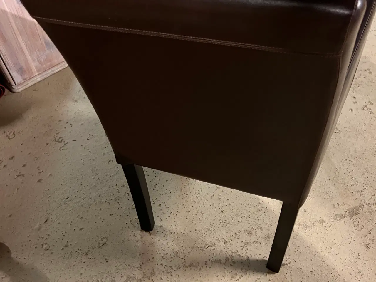 Billede 3 - Skindstol i brun