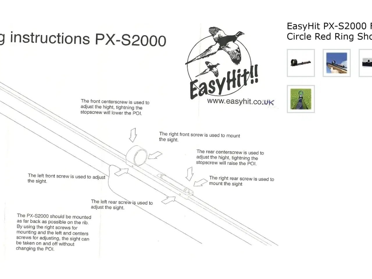 Billede 6 - EasyHit PX-S2000 – ring sigte    