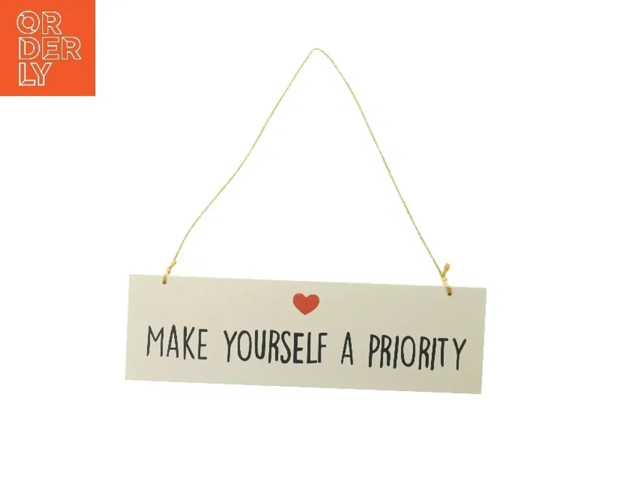 Billede 1 - Vægskilt med opfordring (str. 40 x. 12 cm)