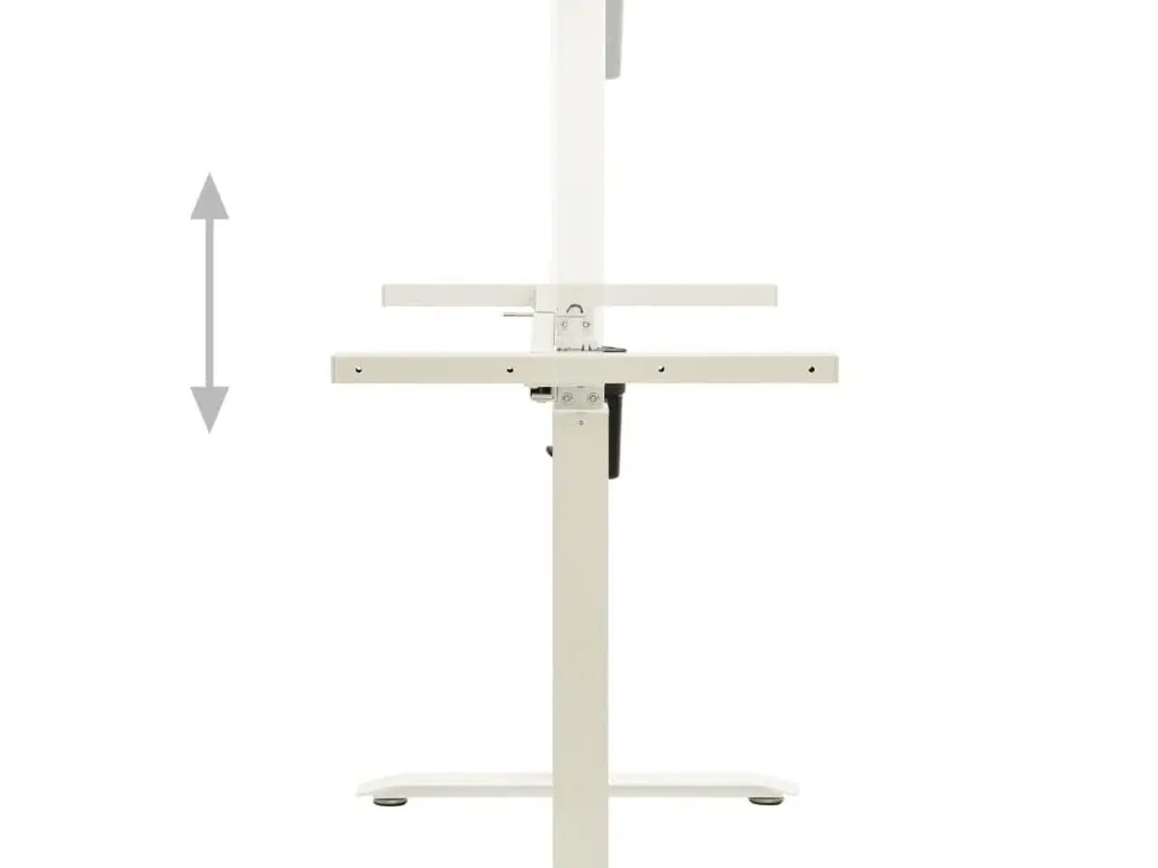Billede 4 - Stel til motoriseret hæve-/sænkebord højdejustérbar hvid
