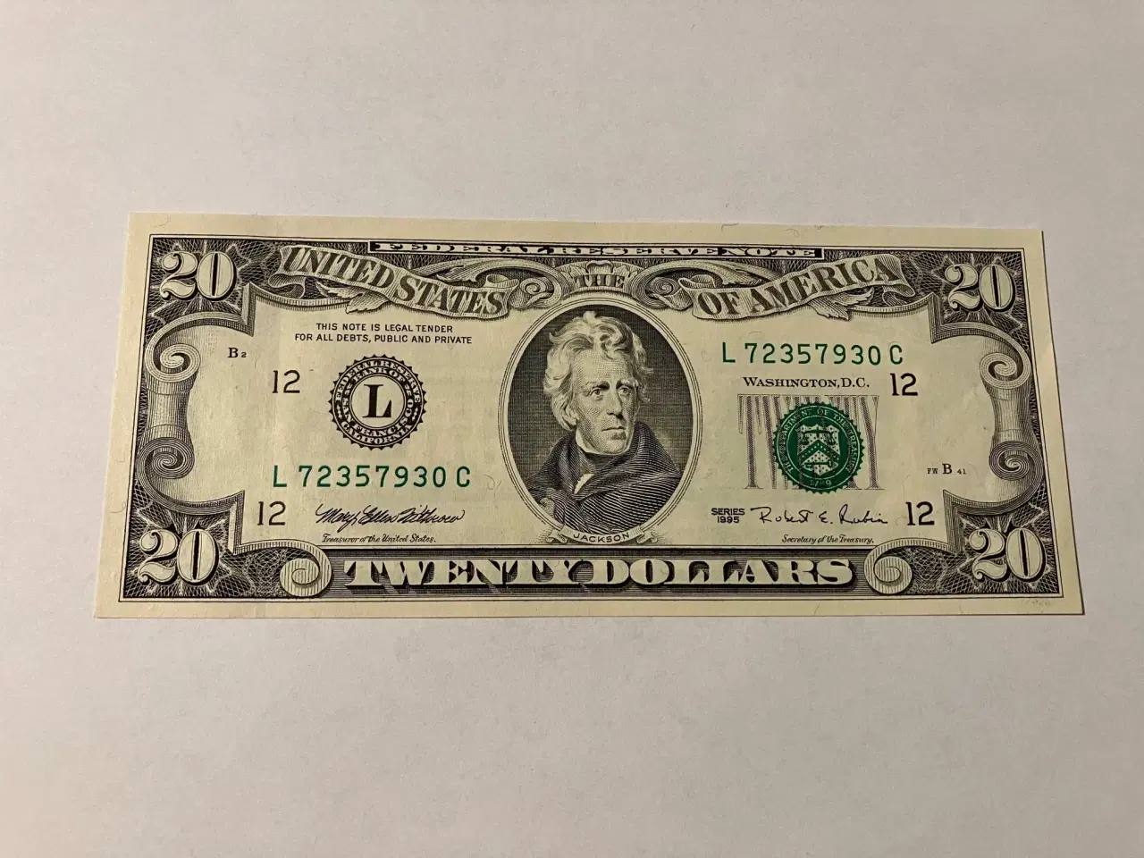 Billede 1 - 20 Dollars USA 1995