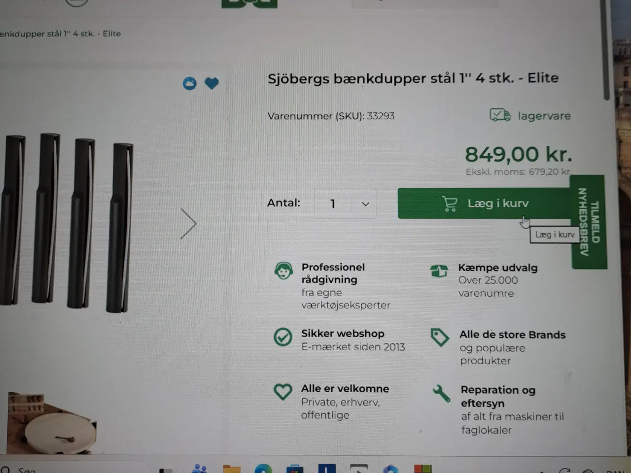 Billede 1 - Høvlbænk dupper