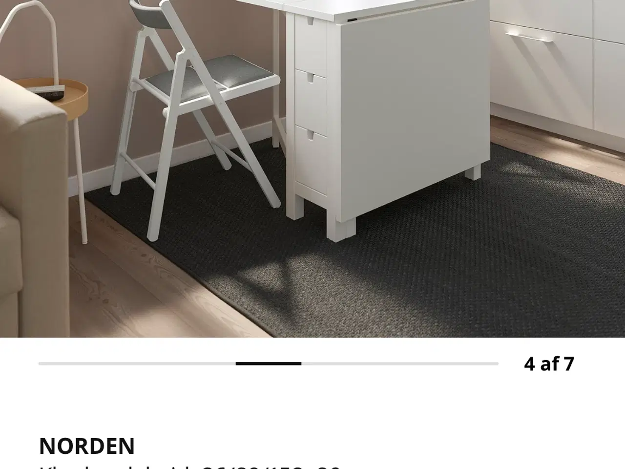 Billede 7 - Hvidt fleksibelt spisebord IKEA NORDEN