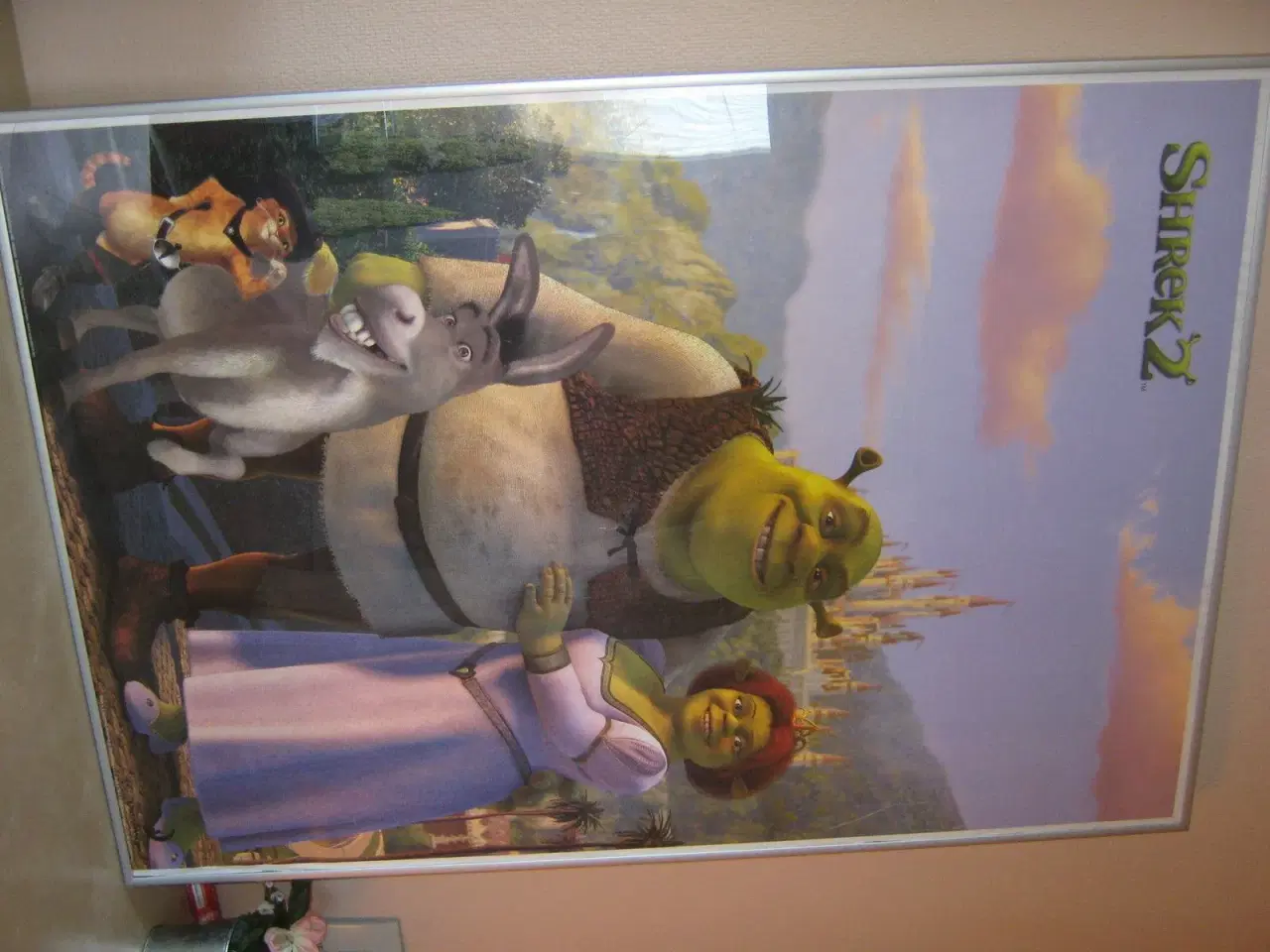Billede 1 - Shrek 2 plakat i aluramme