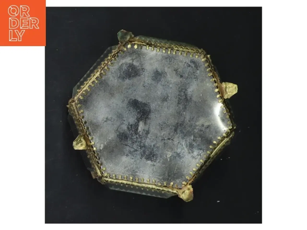 Billede 2 - Antik vintage glas smykkeskrin (str. 11,5x5,5 cm)