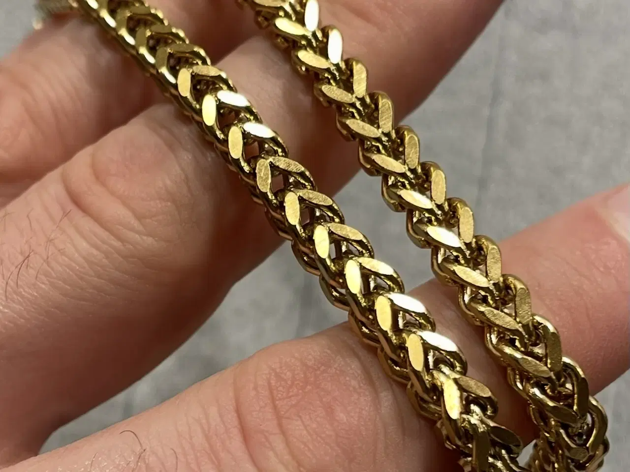 Billede 2 - 5mm 14kt goldfilled Franco kæde