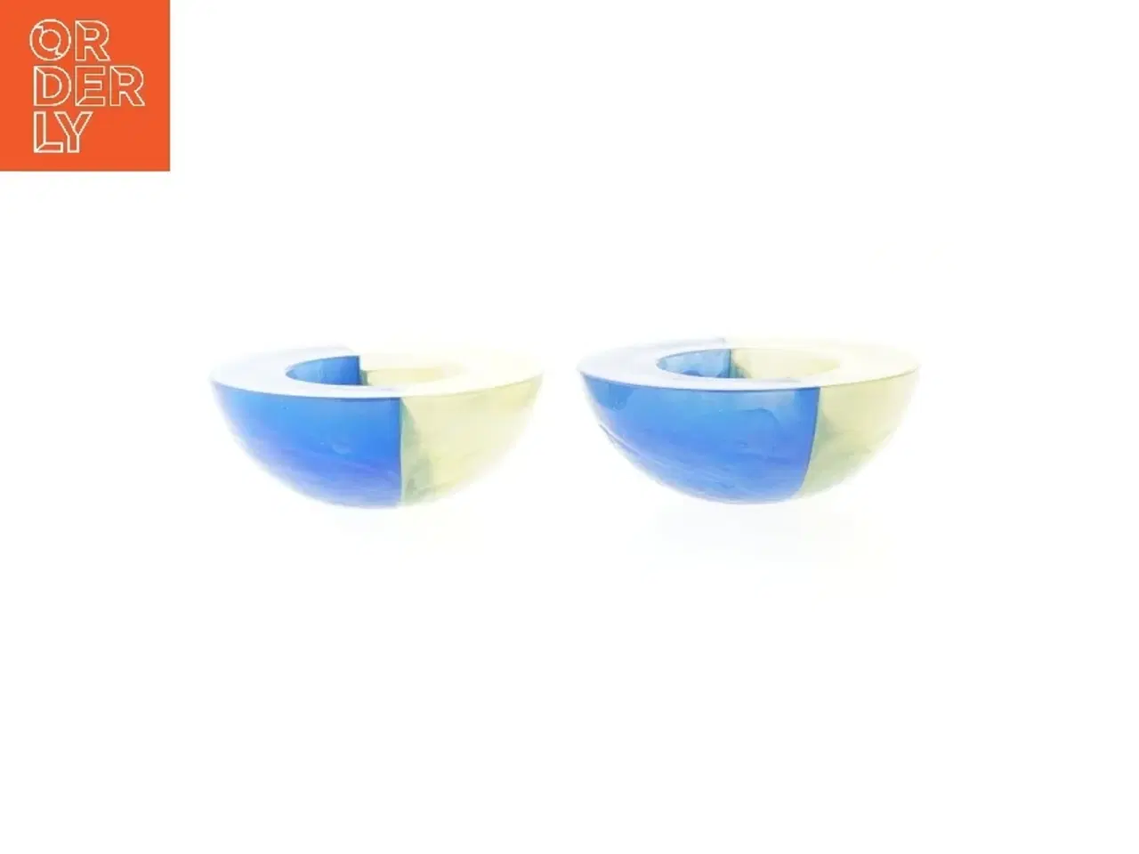 Billede 1 - Lysestager (str. Ø 7,7x3 cm) Bülow glas