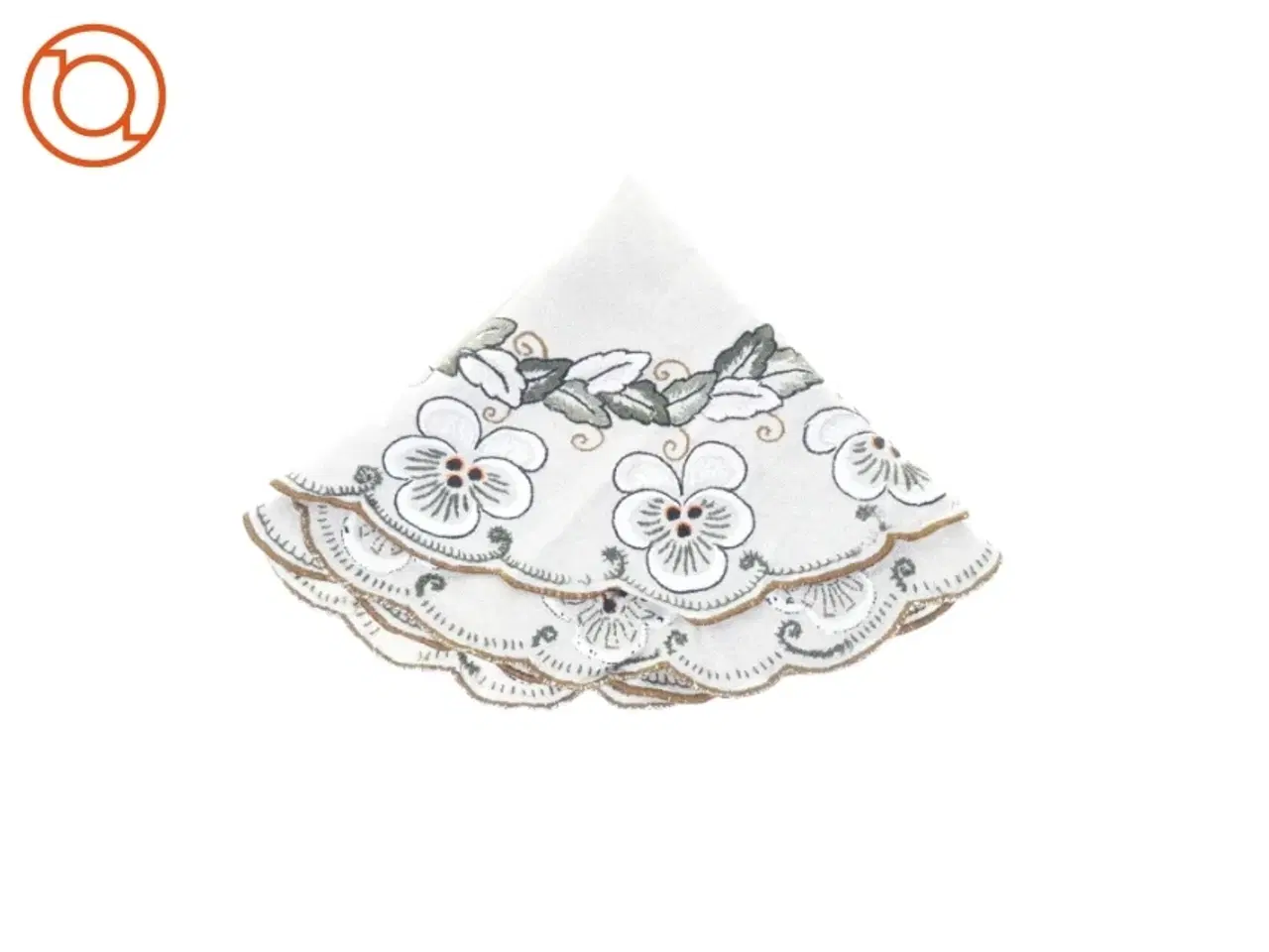 Billede 2 - Dug med broderi (str. 70 cm)