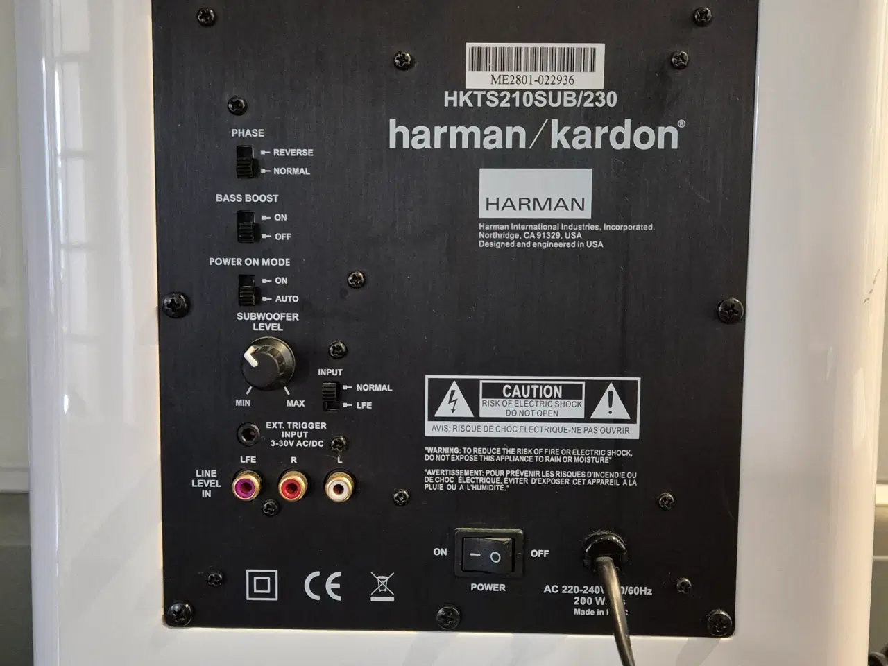 Billede 5 - Harmon Kardon anlæg m. Subwoofer (Model: BDS 270)