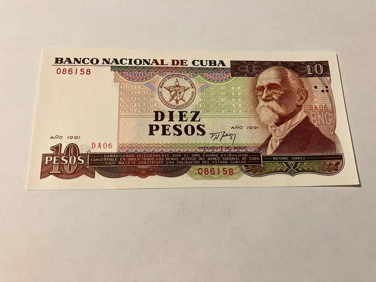 Billede 1 - 10 Pesos Cuba 1991