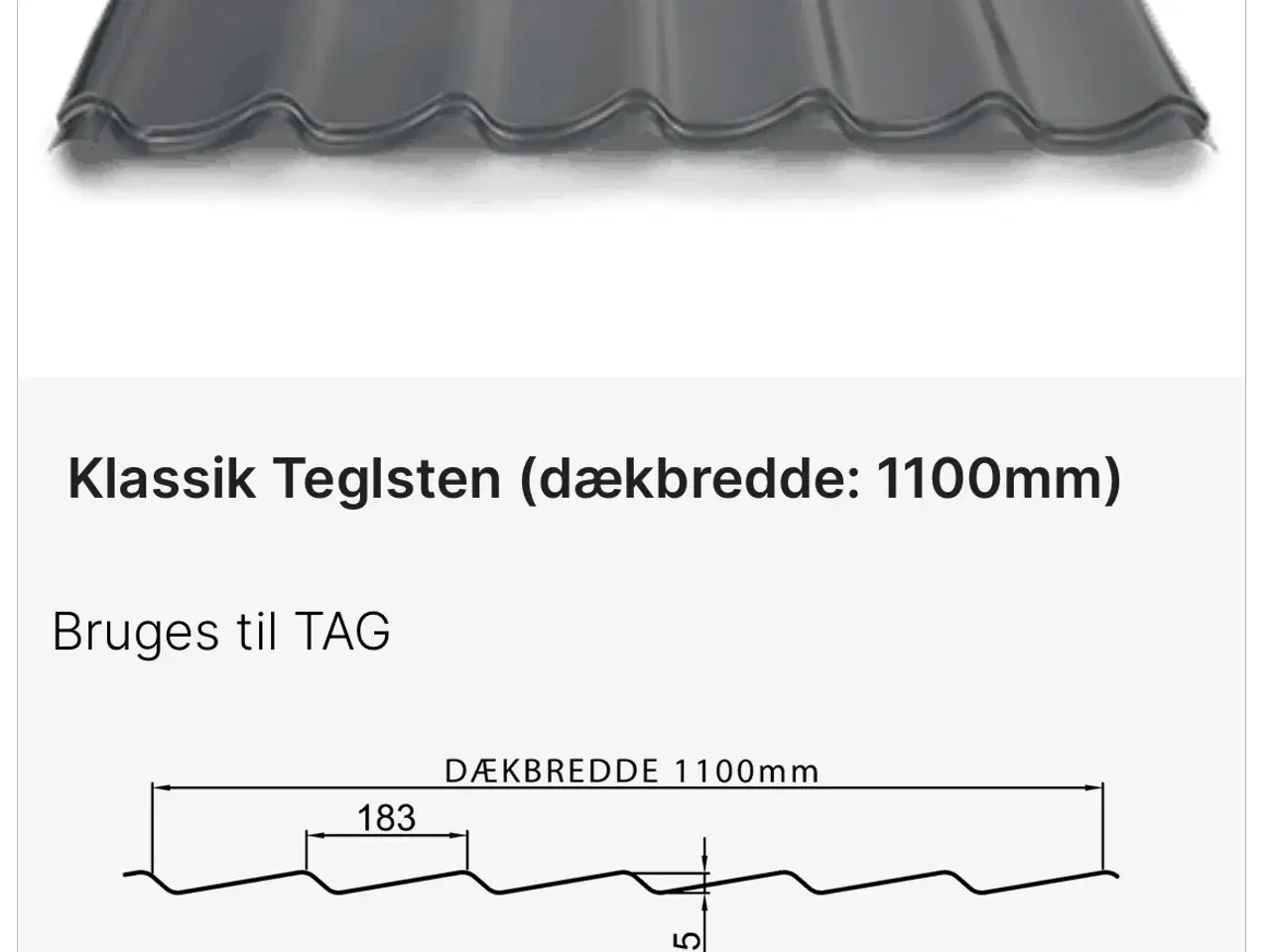 Billede 2 - Stål tag /randers tegl 