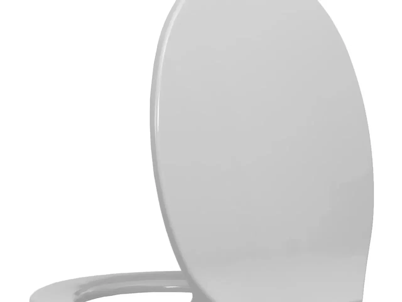 Billede 1 - Toiletsæde med soft close og quick release-funktion oval lysegrå
