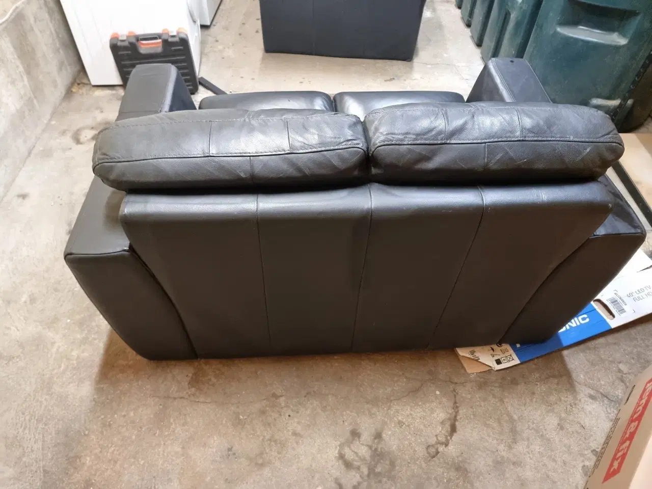 Billede 5 - Sort læder sofa