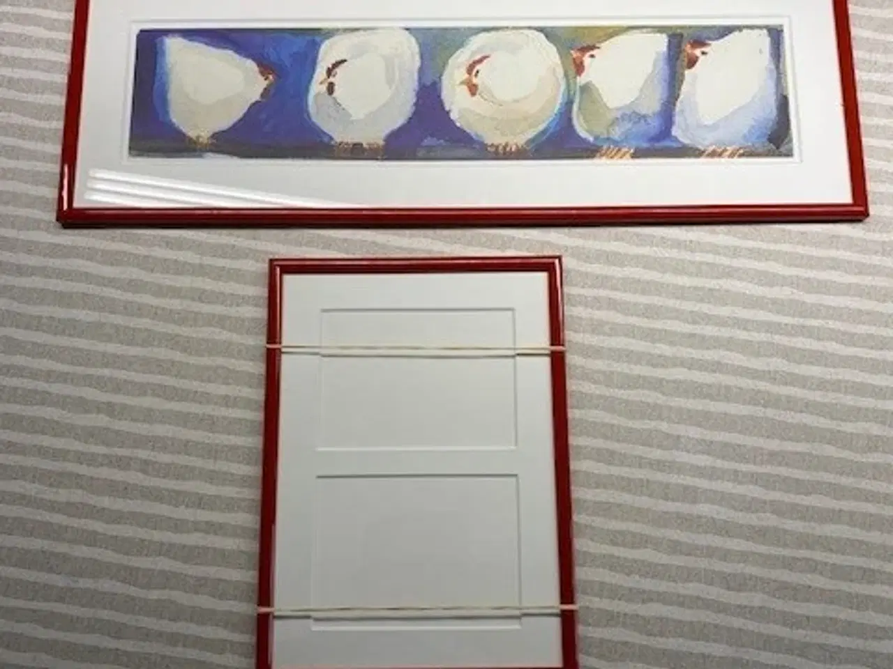 Billede 1 - Billed + ramme (passepartout) - sælges som sæt