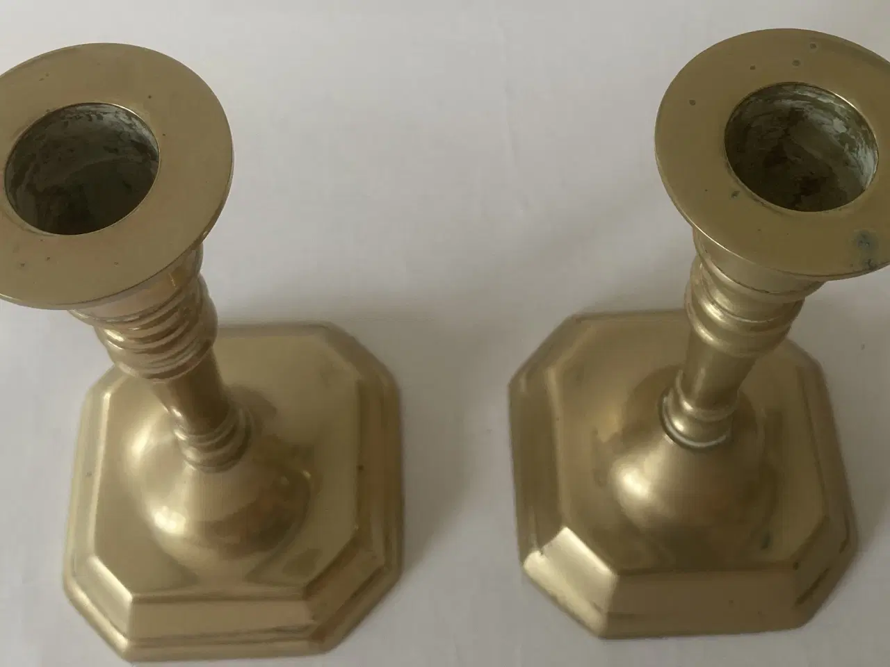 Billede 2 - 2 messing lysestager H. 16cm