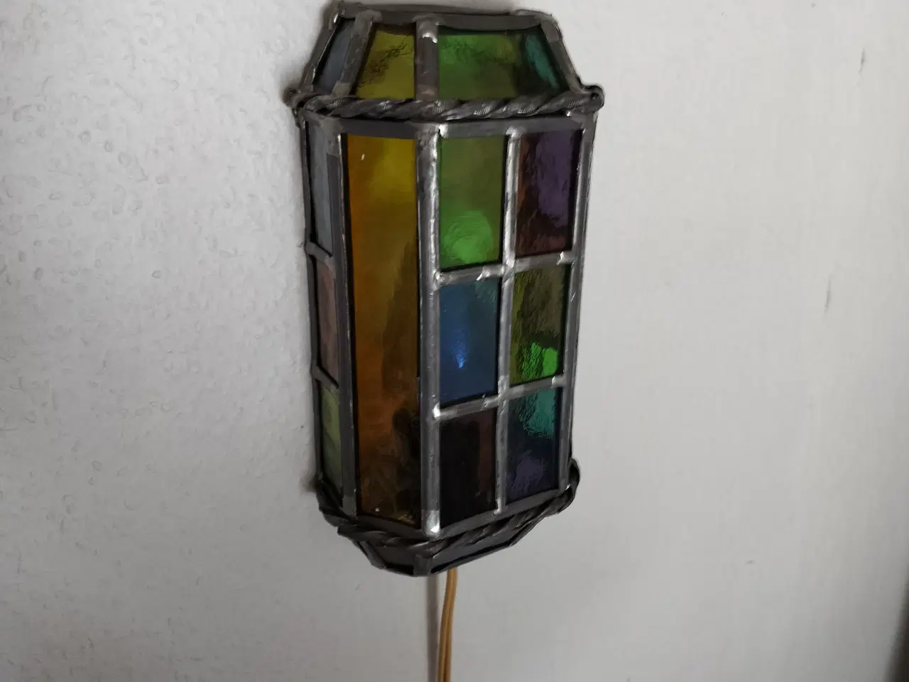 Billede 2 - Blyindfattet loftlampe i meget fin stand