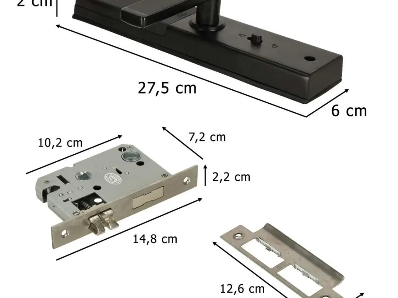 Billede 10 - Smart dørlås med fingeraftryk, kode og kort – sort