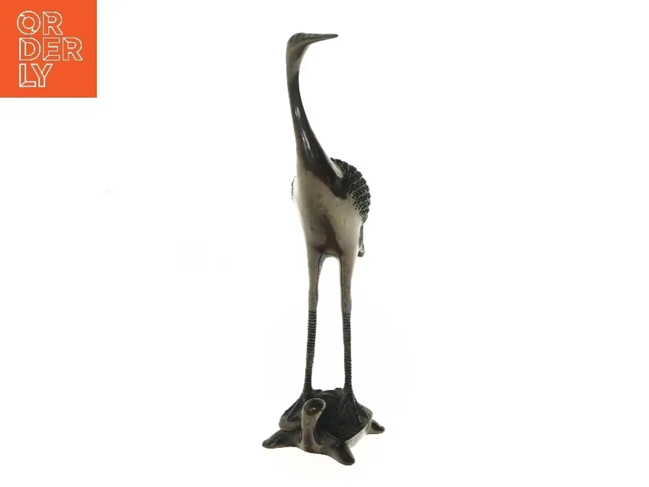 Billede 4 - Kinesisk Trane stående på skildpadde (str. 32 cm)