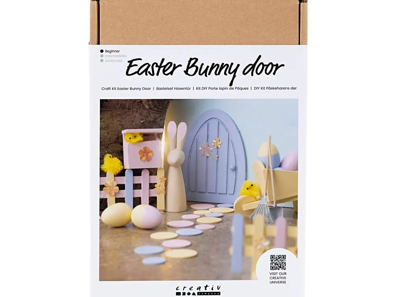 Billede 1 - DIY Kit til Påskeharens Dør i Pastelfarver