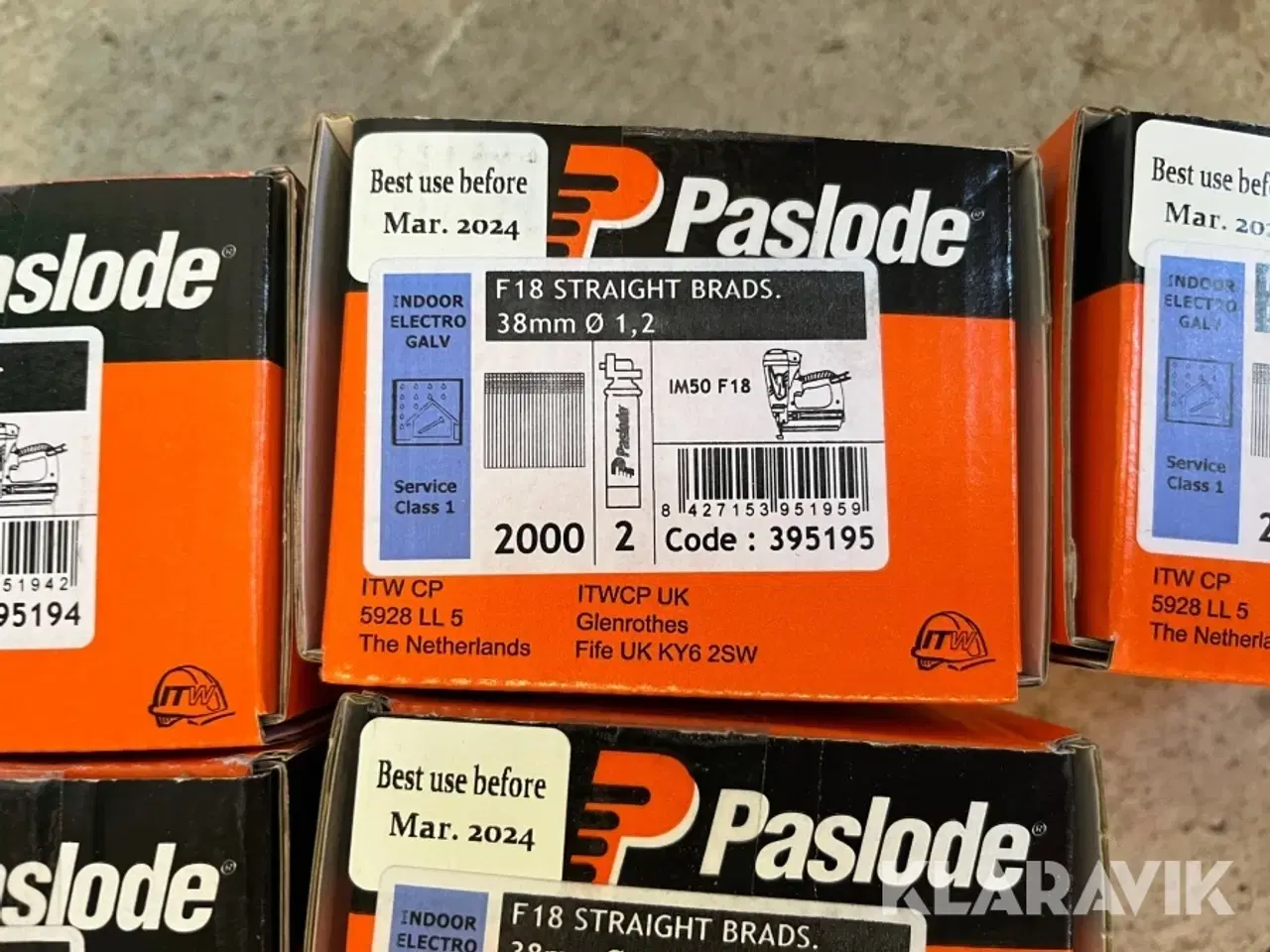 Billede 11 - Dykkersøm Paslode F16-F18 32-63mm 34 kasser med gas