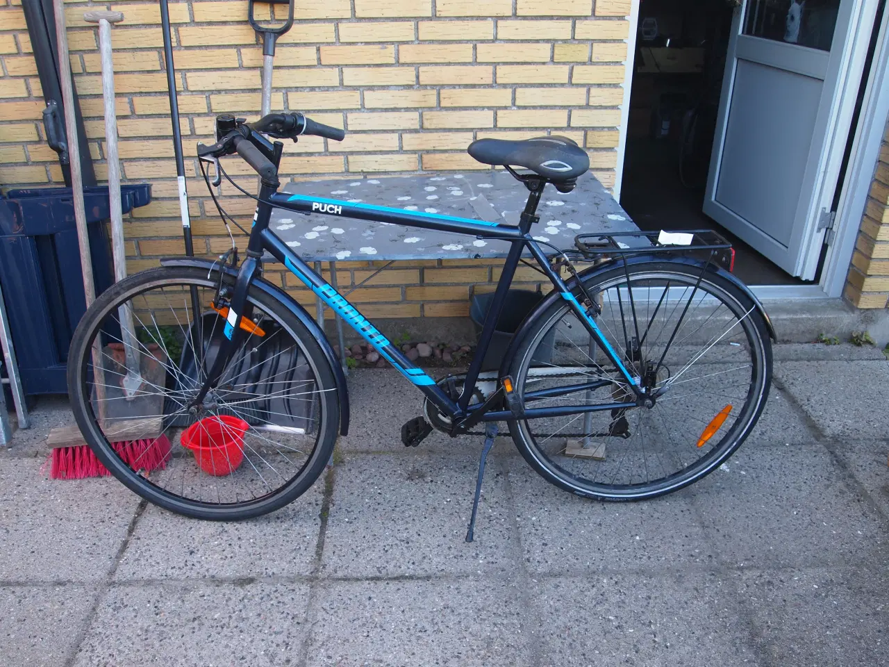 Billede 1 - sort/blå herre cykel