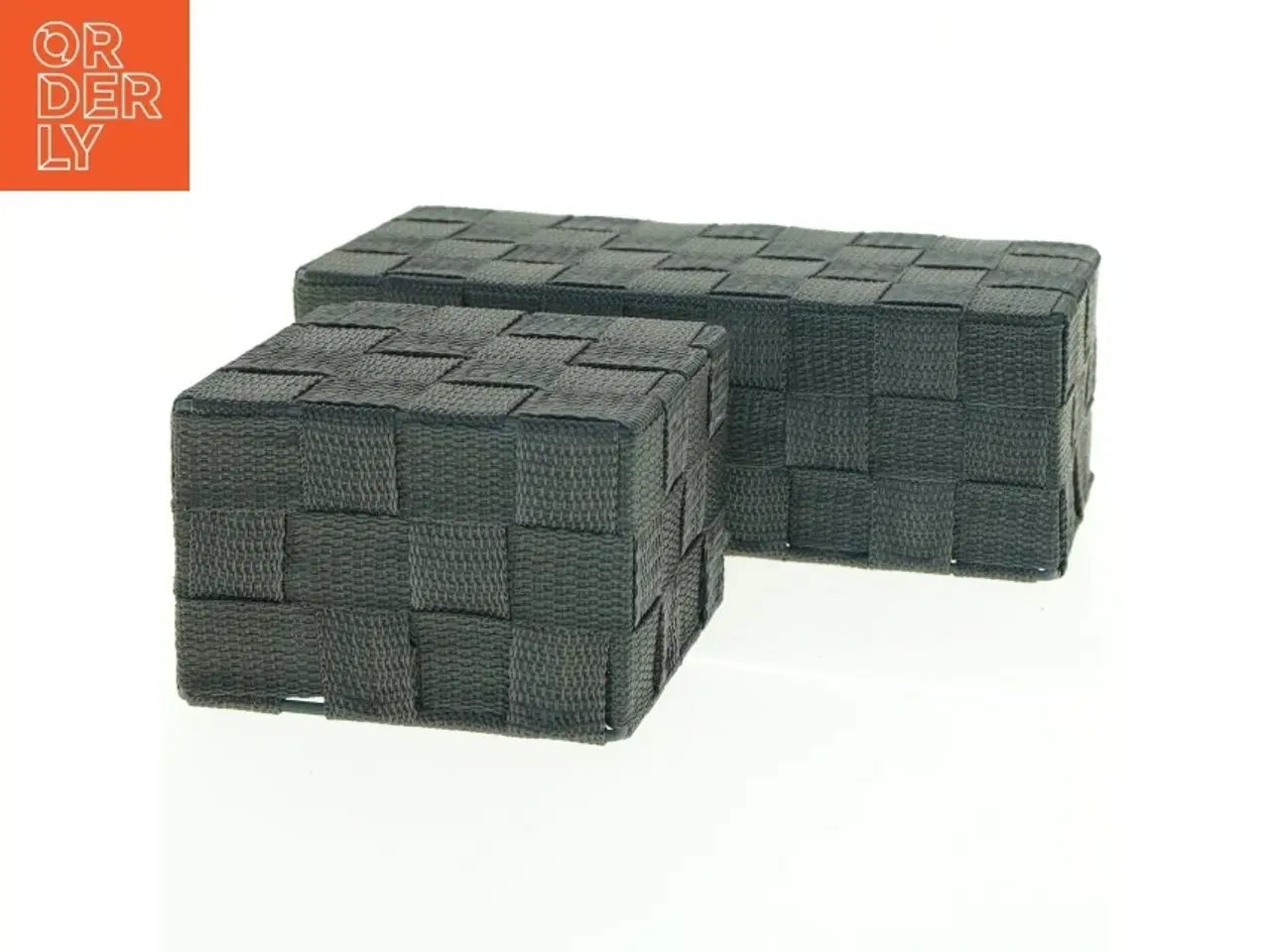 Billede 3 - Flettede opbevaringskurve (str. 12 x 12 x 8 cm og 24 x 12 x 8 cm)