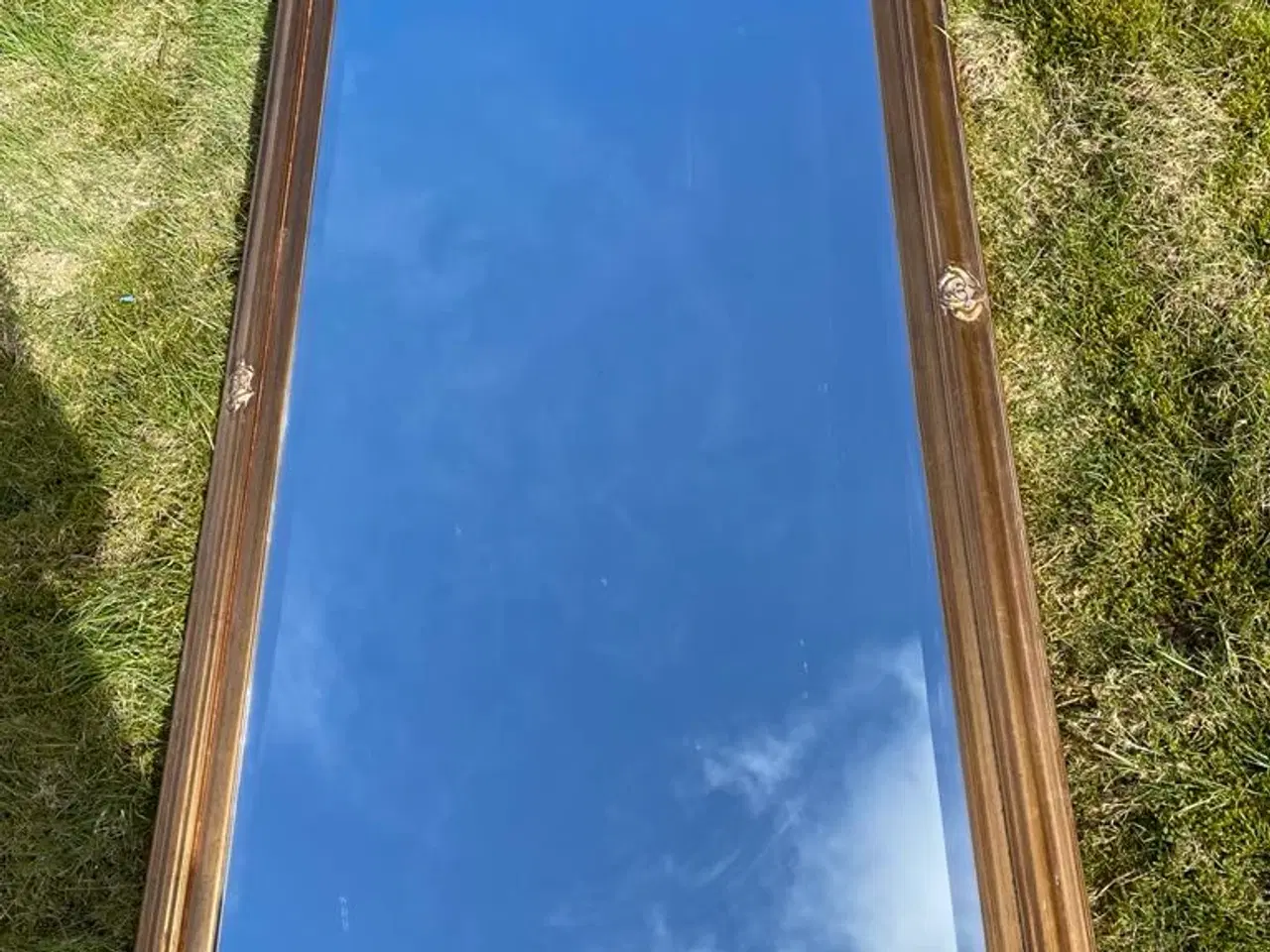 Billede 1 - Herskabeligt Facetslebet Spejl – Guldramme med Ant