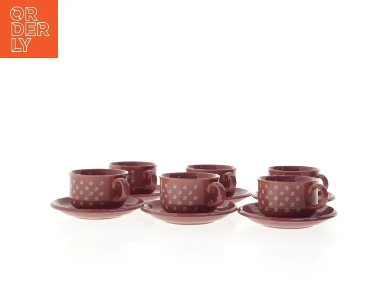 Billede 2 - Lyserøde Sdahl Forglemmigej Kaffekopper med underkopper (str. 8,5 cm)