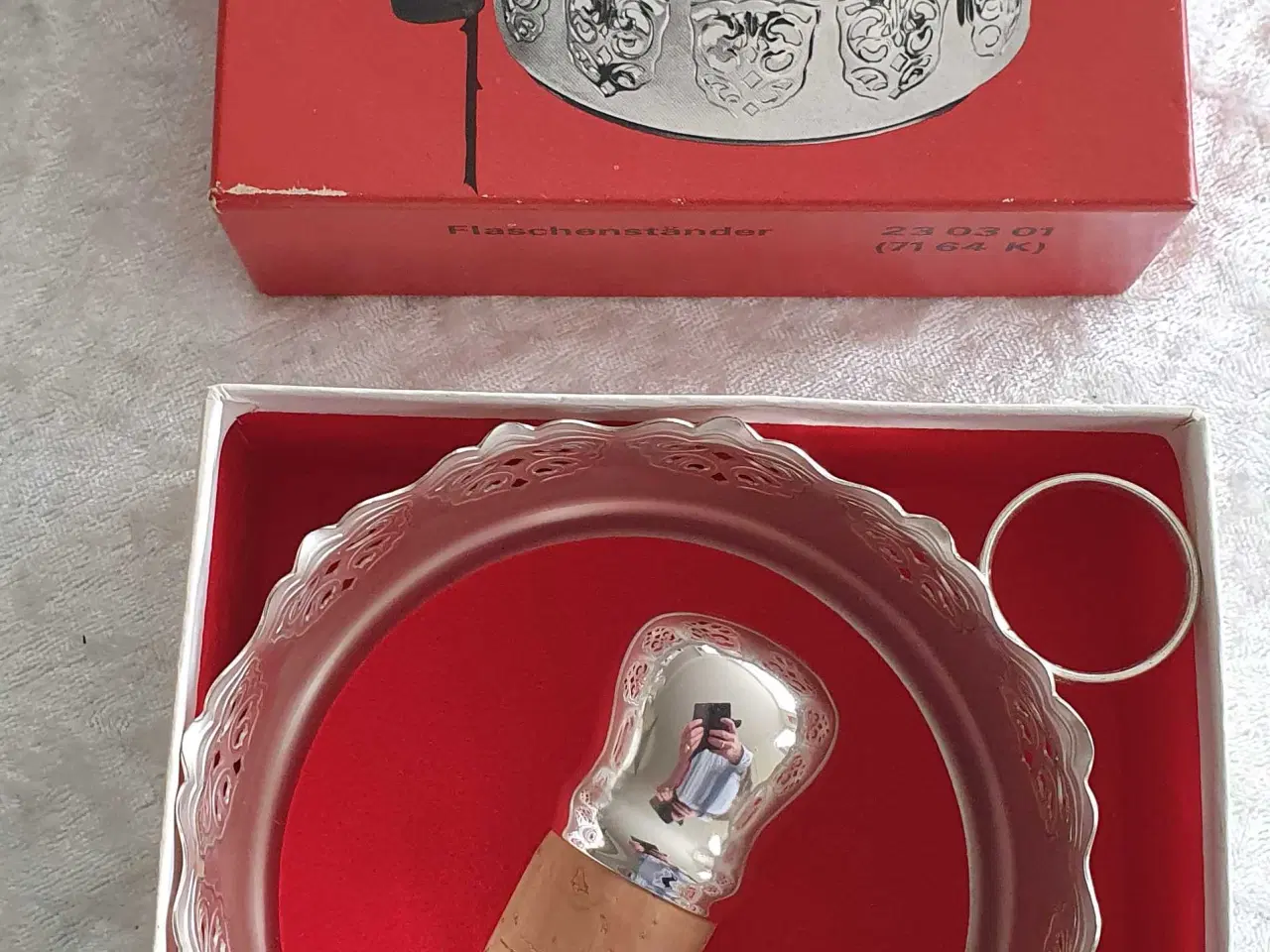 Billede 1 - Flaskeholder i sølv