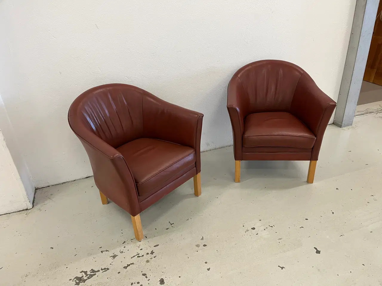 Billede 3 - Mogens Hansen MH80 2 lænestole i light Brown.