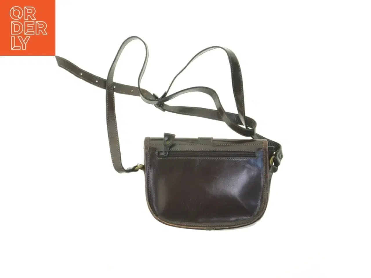 Billede 2 - Læder skuldertaske fra EXIT (str. 22x15,5 cm)