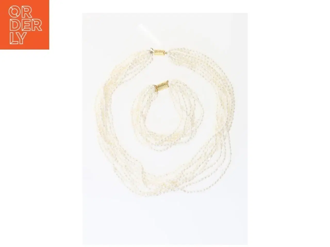 Billede 3 - Perlehalskæde samt armbånd fra Luperla (str. Halskæde, 50 cm, armbånd 24 cm)