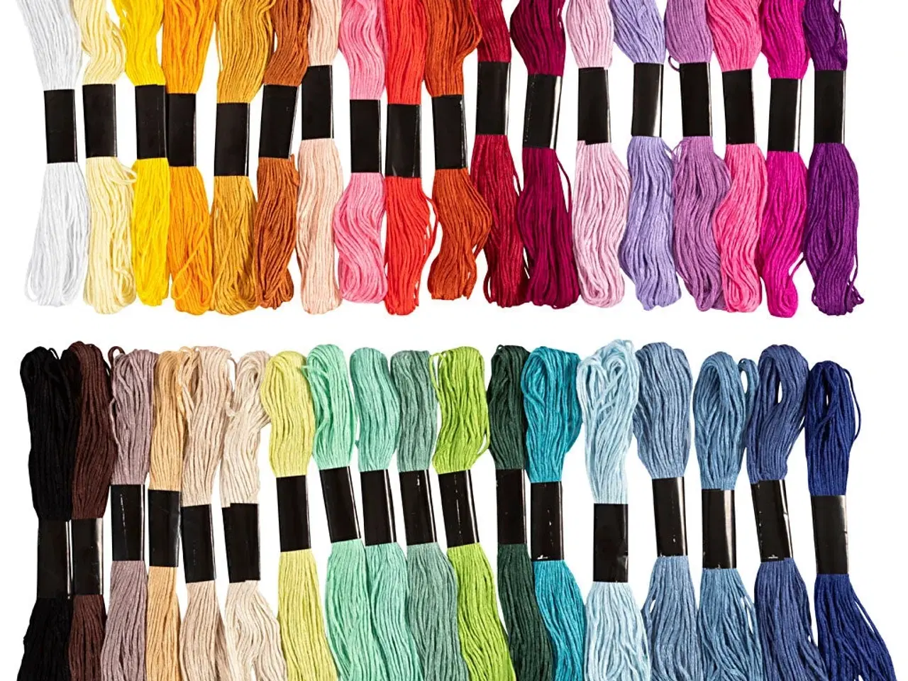 Billede 1 - Broderigarn 1 mm - Assorterede Farver, 42 Bundter